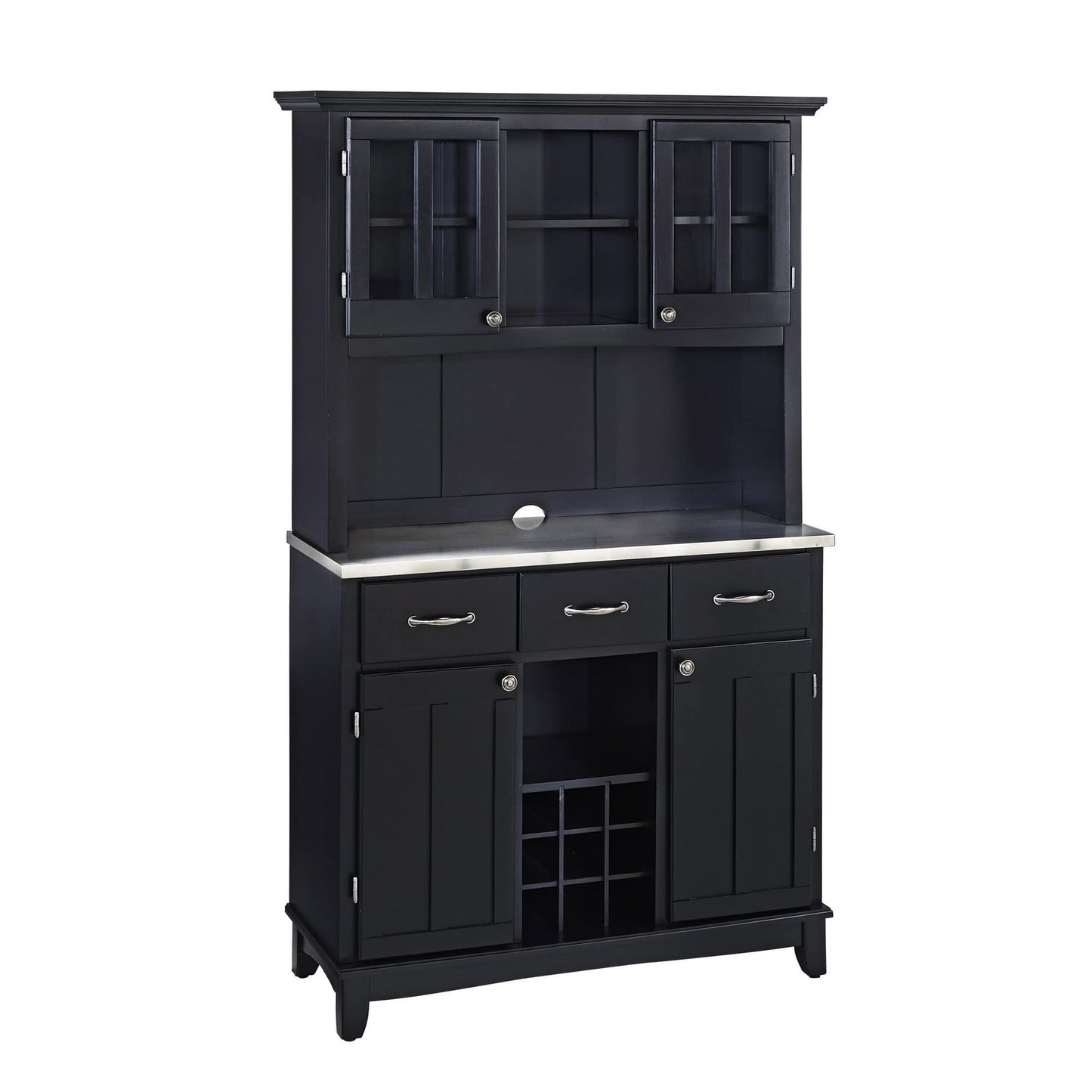 homestyles Server sideboards-buffets-credenzas, Hutch, Black