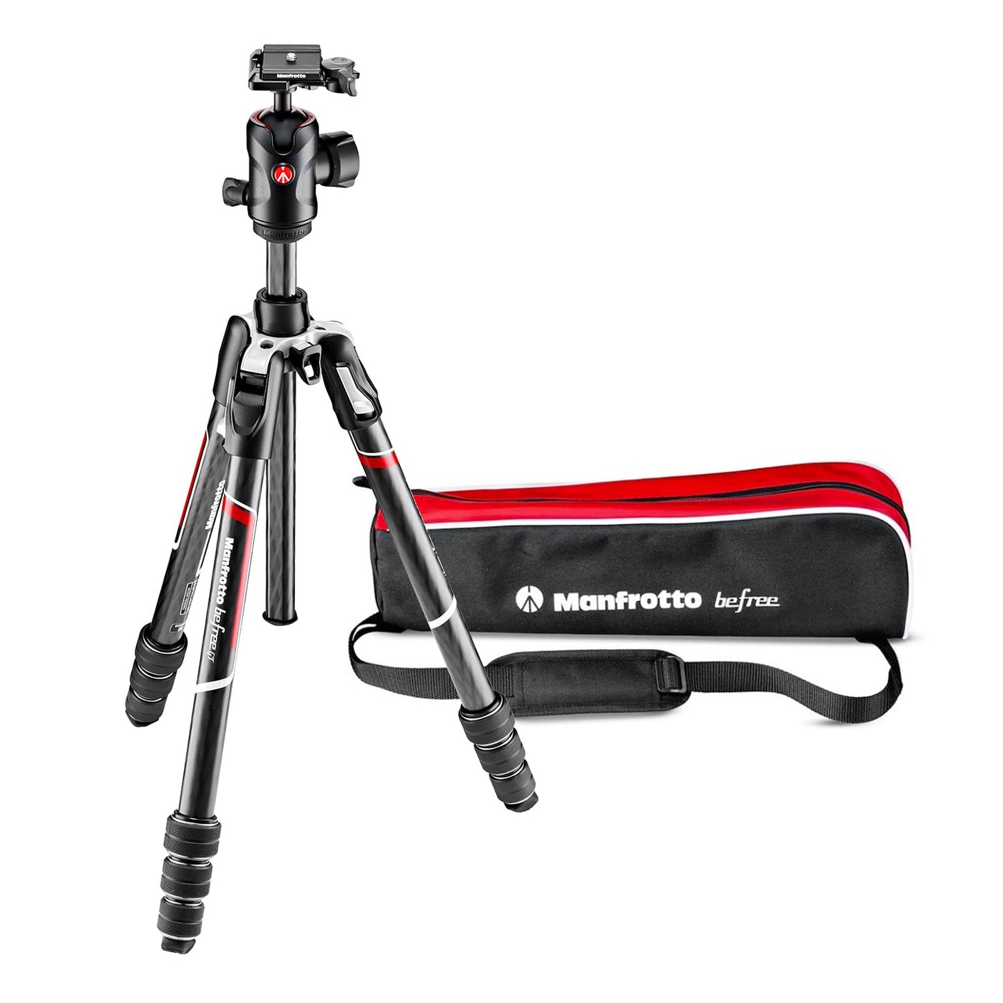 Manfrotto MKBFRTC4GT-BH Befree Advanced GT Camera Tripod Kit, Travel Tripod with Ball Head, Portable & Compact, Professional Carbon Camera Tripod for DSLR, Reflex, Mirrorless, Photography Accessories