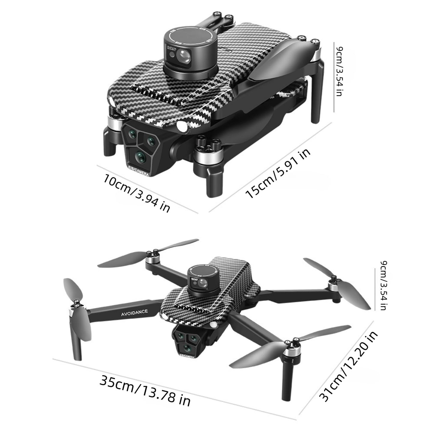 GPS Remote Control Drone, HD Quadcopter with 4K Camera, 7.4V 3000mAh Battery (2 Batteries), 4.5-Inch FPV Screen, 5G Real-Time Transmission, Laser Obstacle Avoidance, Brushless Motor, Optical Flow Positioning, LED Lights, Altitude Hold, Intelligent Hover,
