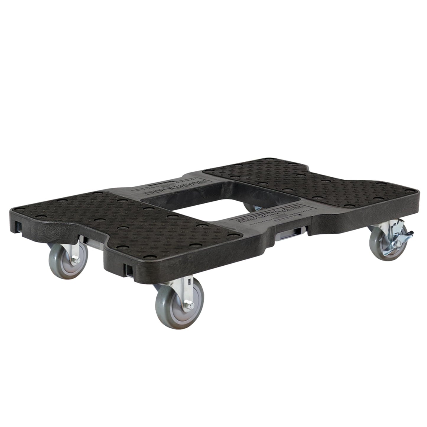 SNAP-LOC, Heavy Duty Moving Dolly 4 Wheels, 1,500 lb, OPS Dollies for Moving Cargo with Steel Frame, E Strap Attachment Included, Made in USA, Black