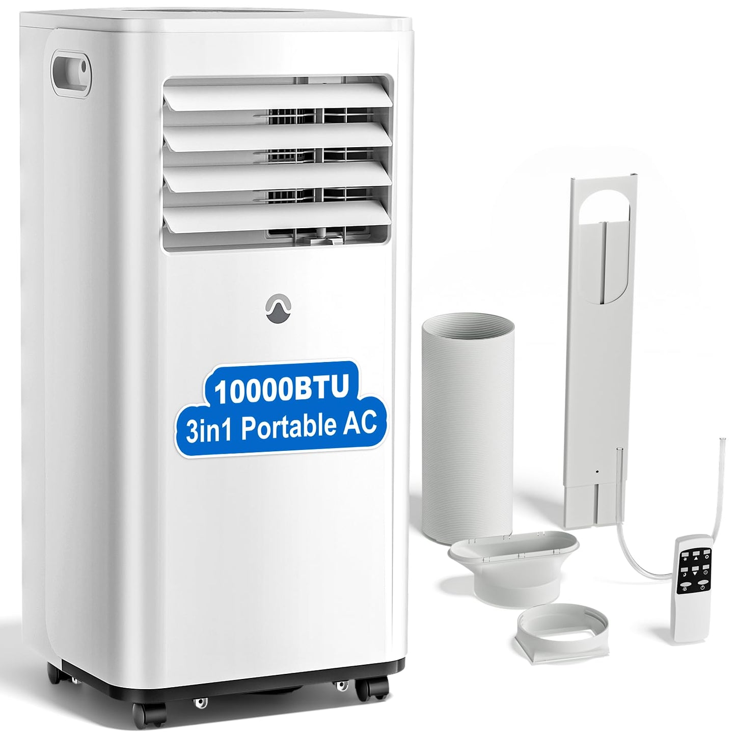 Portable Air Conditioners, 10,000 BTU Portable AC Unit for Room up to 450 Sq. Ft, 3 in 1 Small AC Unit with 24H Timer Smart Sleep Mode, Smart Stand up Air Conditioner for Bedroom Kitchen Garage