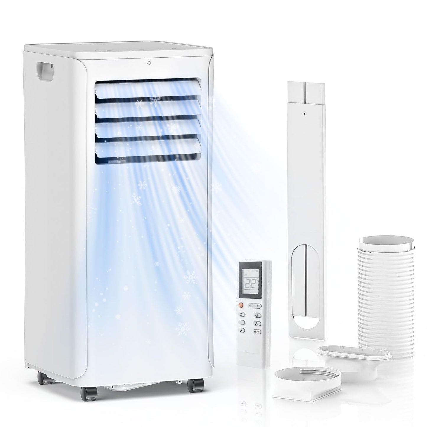 Portable Air Conditioner - 12,000 BTU 3-in-1 Cooling Unit with Dehumidifier, Fan & AC Modes - Ac Units Cools Up to 550 Sq.Ft - 24-Hour Timer, Remote Control & Window Kit Included