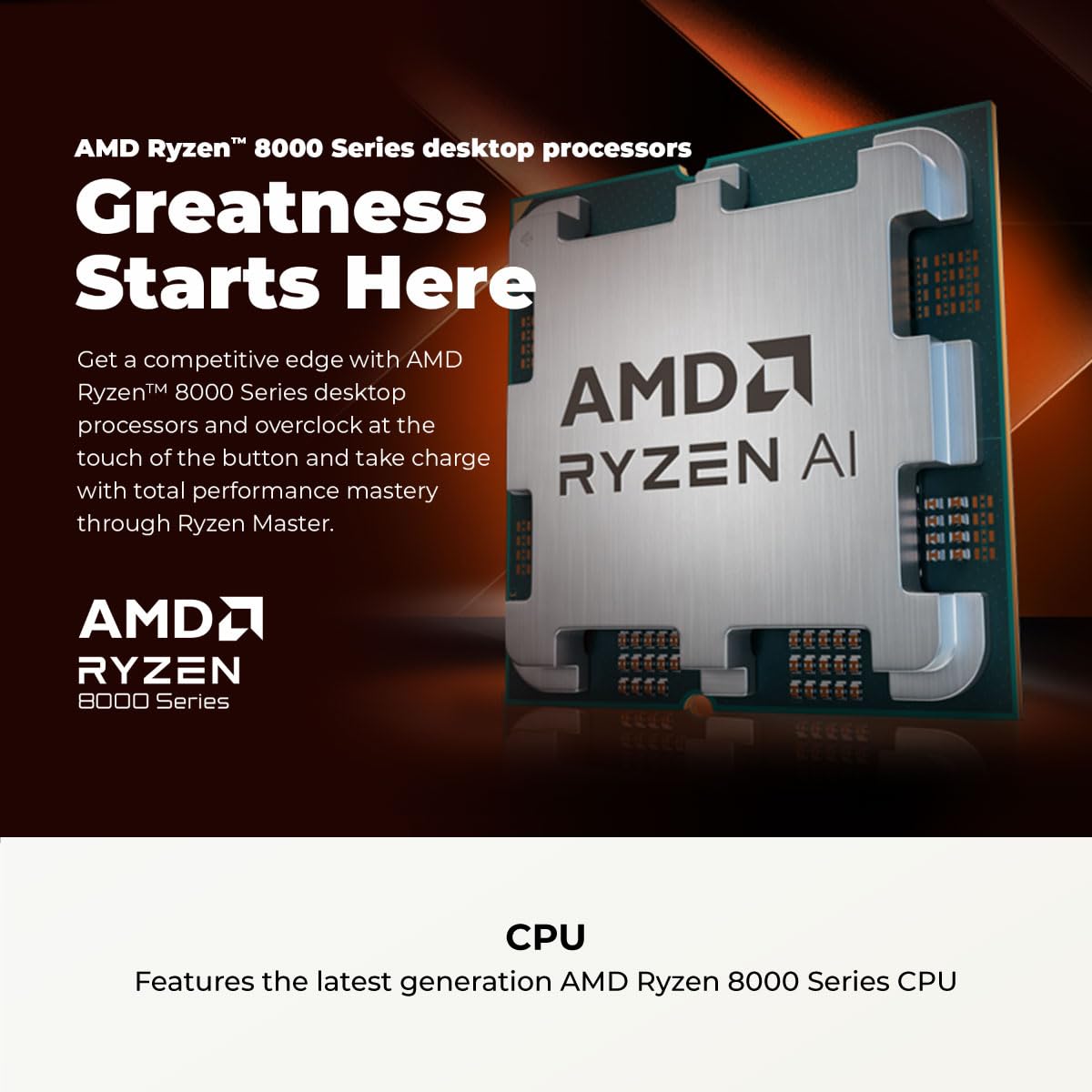 CyberPowerPC Gamer Master Gaming PC, AMD Ryzen 7 8700F 4.1GHz, GeForce RTX 5060 Ti 8GB, 16GB DDR5, 1TB PCIe 4.0 SSD, WiFi Ready & Windows 11 Home (GMA2900A3)