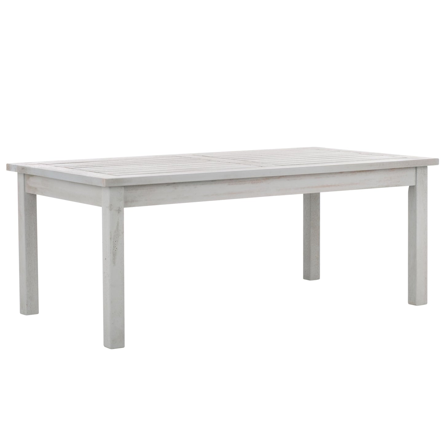 SAFAVIEH Outdoor Collection Chaston Grey Wood/Beige Cushion 4-Piece Conversation Patio Set