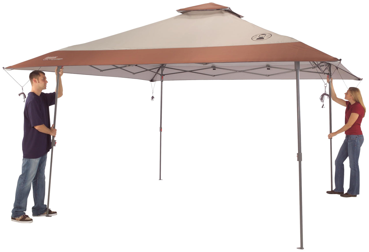 Coleman 13x13ft Instant Canopy Sun Shelter, Portable Shade Tent Sets Up in 3 Minutes, Vented Roof for Airflow & UPF 50+ Sun Protection, Great for Beach, Park, Tailgating, Camping, Backyard & More