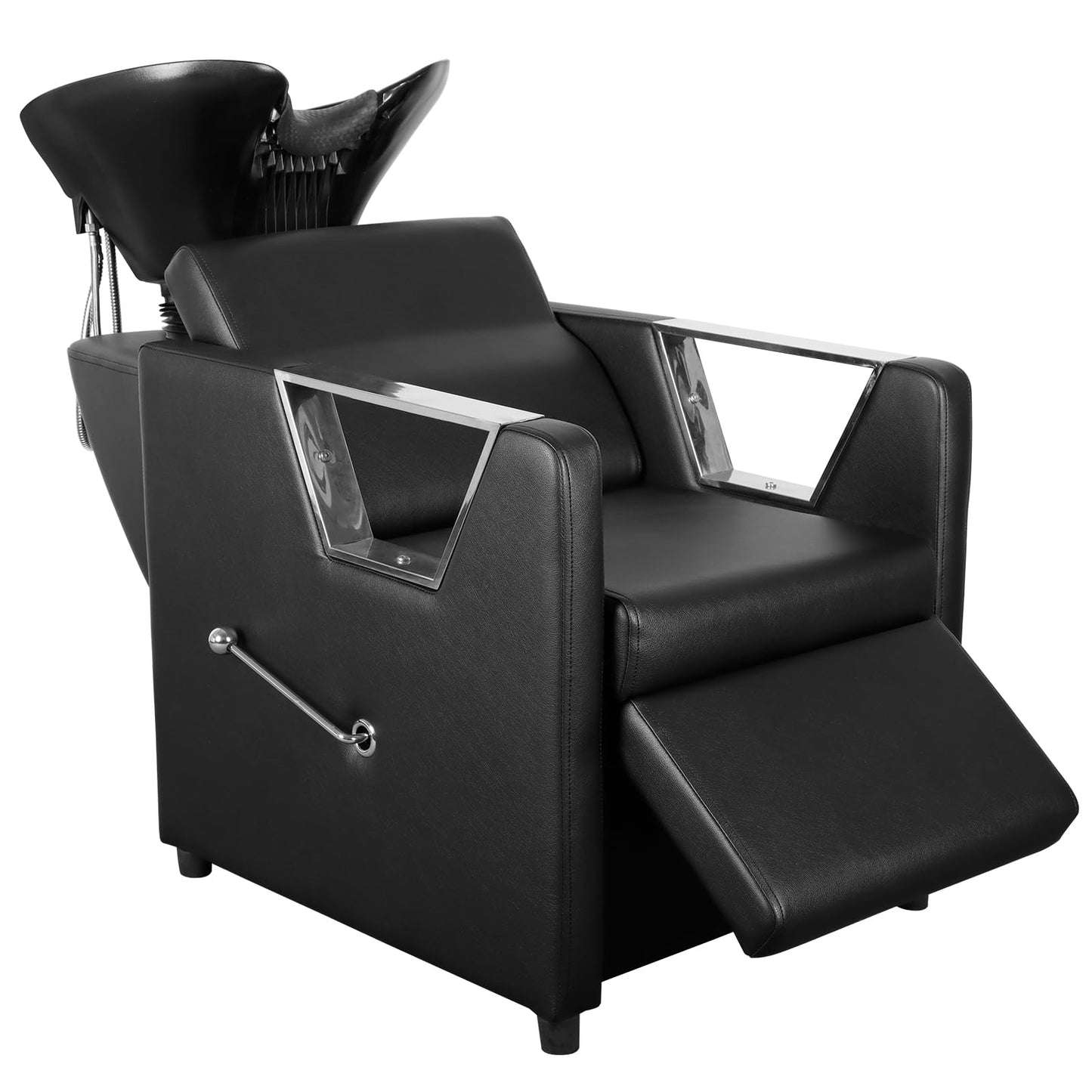 Polar Aurora Backwash Chair Adjustable ABS Plastic Shampoo Bowl Sink with Leg Support for Spa Beauty Salon
