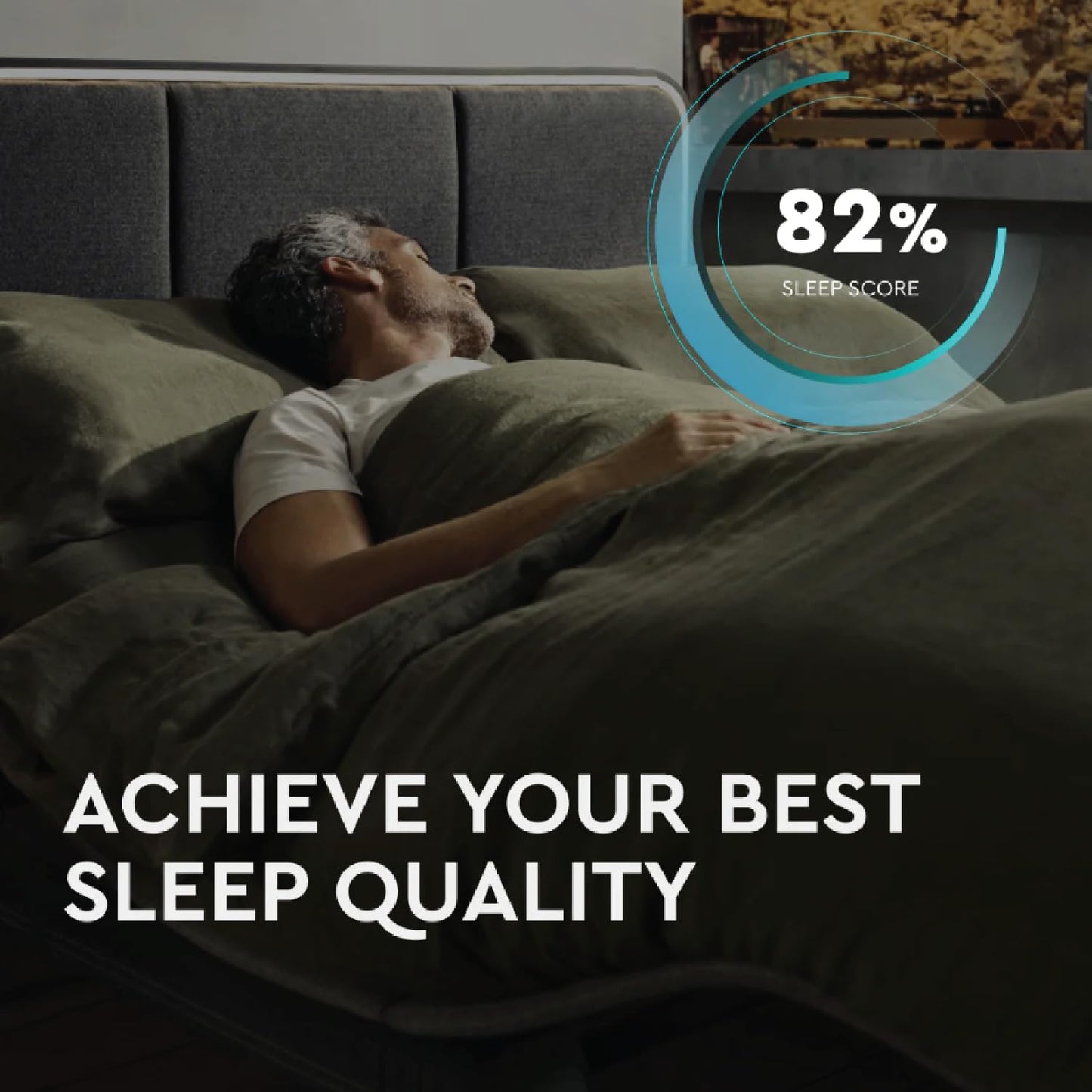 Ergomotion ErgoSportive Smart Adjustable Bed Frame - Sleep Tracking, Garmin Compatiblity, Auto-Anti Snore - Available in Twin, Queen, Split King (Split King)
