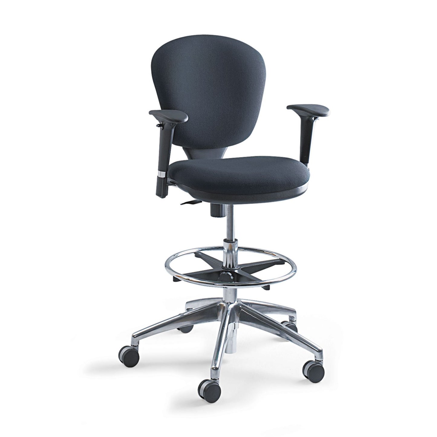 Safco Metro Ergonomic Office Chair, Extended-Height, Adjustable with Swivel Base, Padded, Black