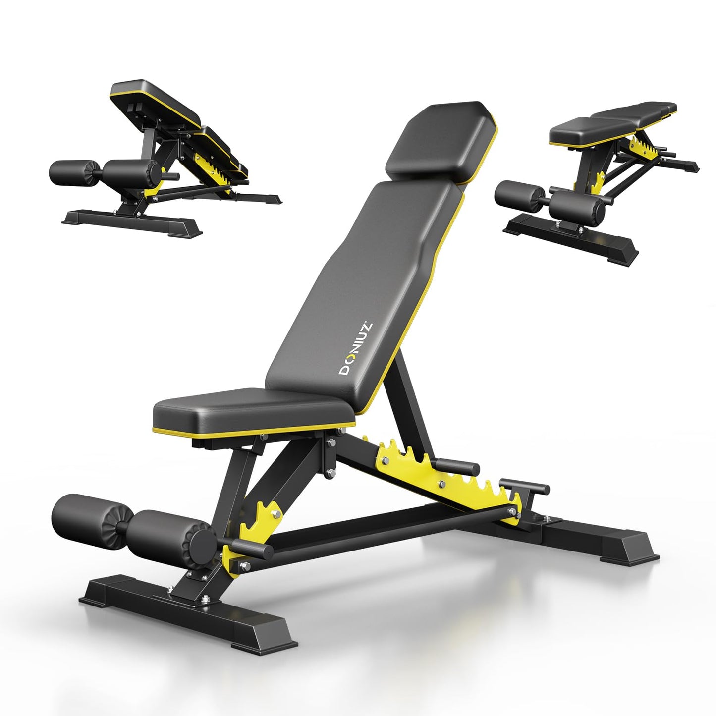 DONIUZ Heavy Duty Bench Adjustable Workout Bench Press Set for Home Gym Strength Training, Multi-Functional Roman Chair with Headrest, Max Load 1200 (DZ-025)