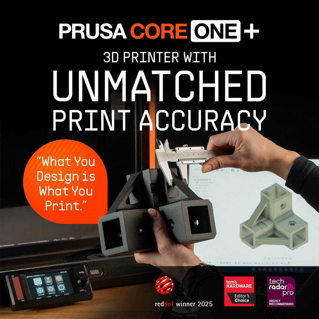 Original Prusa CORE One+ CoreXY 3D Printer – Fully Enclosed High-Speed FDM Printer with Active Temperature Control, Automatic Ventilation & 1kg Prusament PLA Included