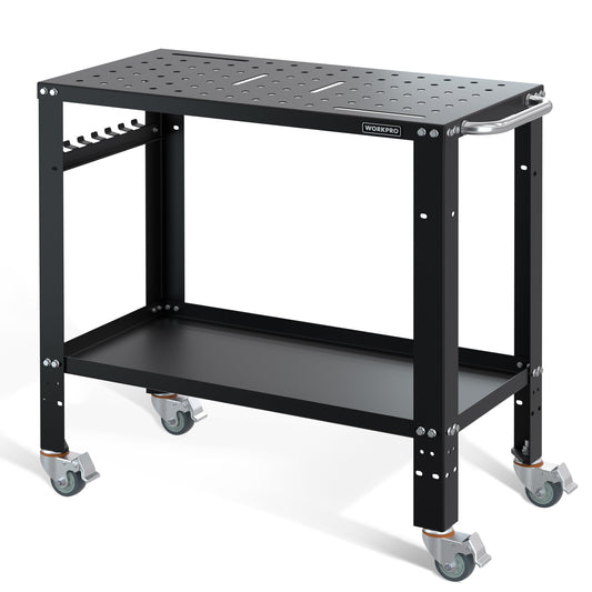 WORKPRO 36×18" Welding Workbench, Nitriding Tabletop, 1200LBS Capacity
