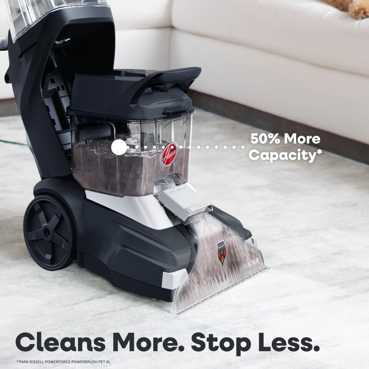 Hoover Powerscrub XL Pet Carpet Cleaner Machine, Upright Shampooer, FH68050, Black