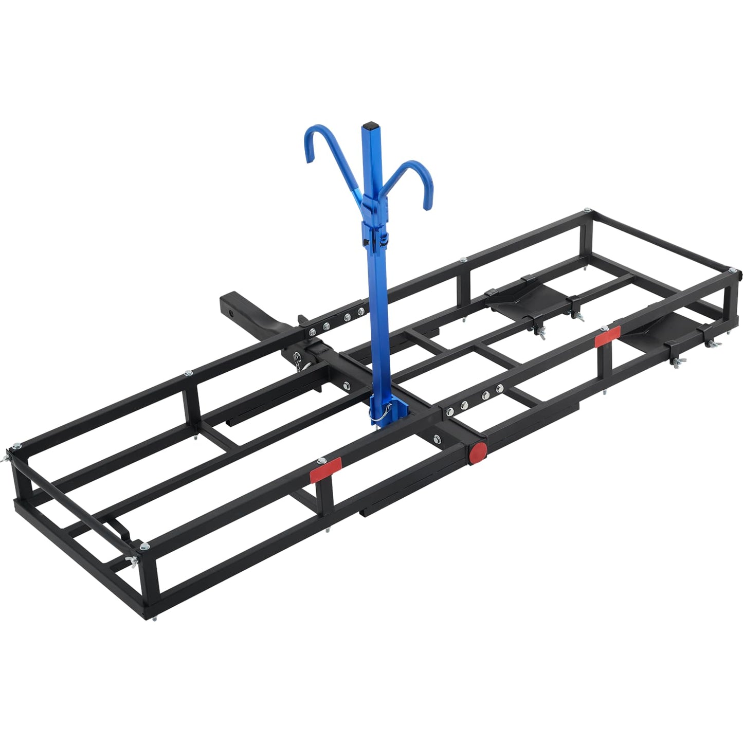 Hitch-Mount Bike Rack for Ebike Heavy-Duty - Comes with Cargo Carrier Fits 2 Electric Fat-Tire Mountain Bicycles Fits 2" Receiver for Car SUV Truck RV Minivan (Blue)