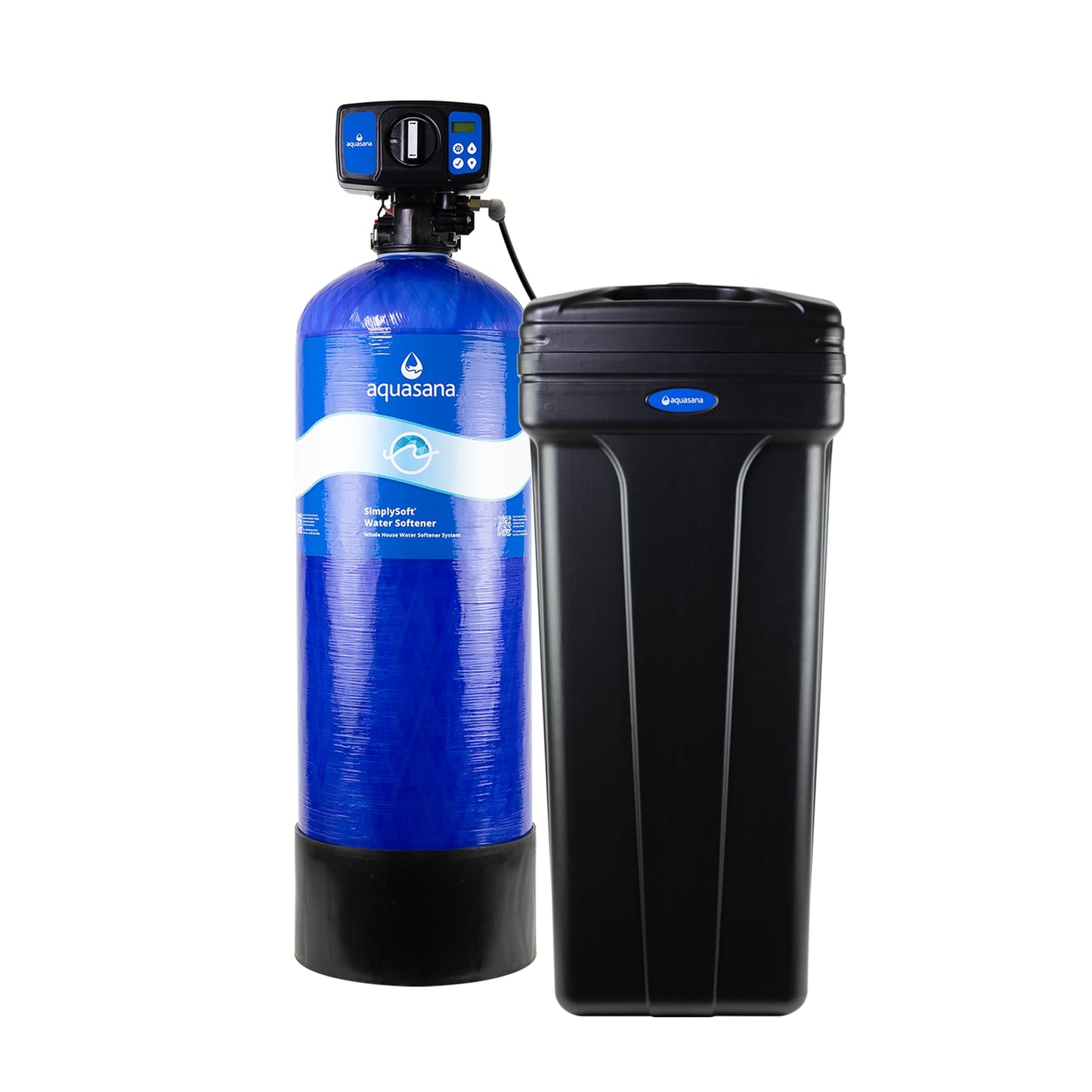 Aquasana SimplySoft® 60,000 Grain Water Softener - Whole House Hard Water Reduction - Base Tank & Cabinet System WH-SF60-BASE