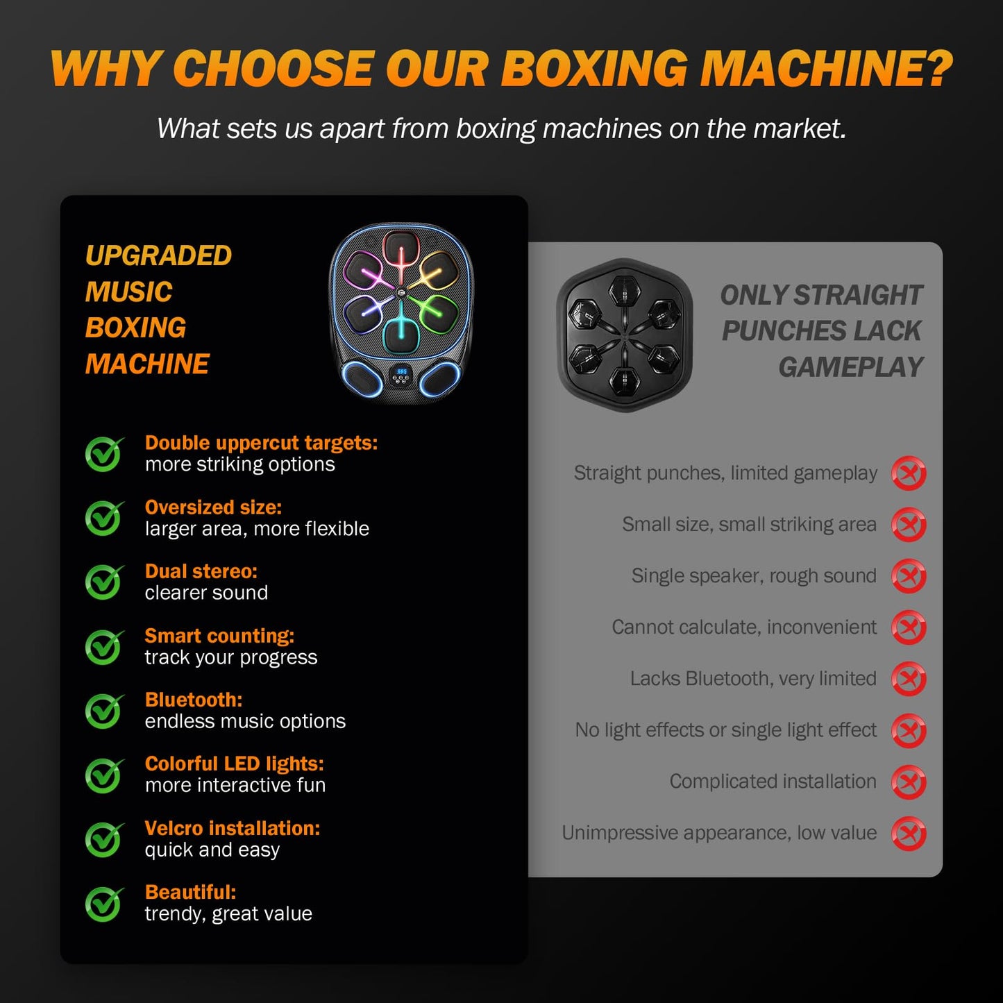 FIAMEARMOR Music Boxing Machine with Gloves, Adjustable Punching Bag Dummy for Adults Home Gym - 2026 Heavy Duty Fitness Equipment