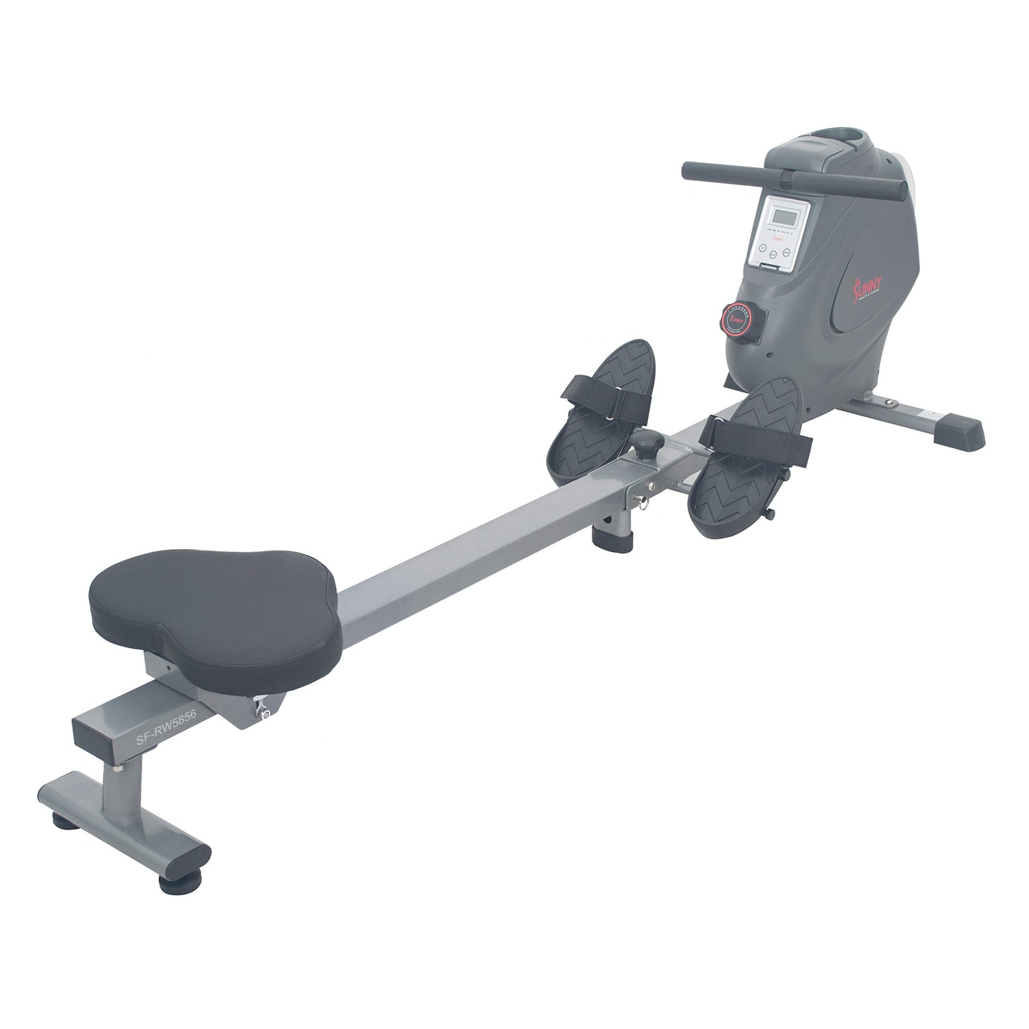 Sunny Health & Fitness SF-RW5856 Magnetic Rowing Machine Rower with Flywheel, 285 LB Max Weight, LCD Monitor and Device Holder
