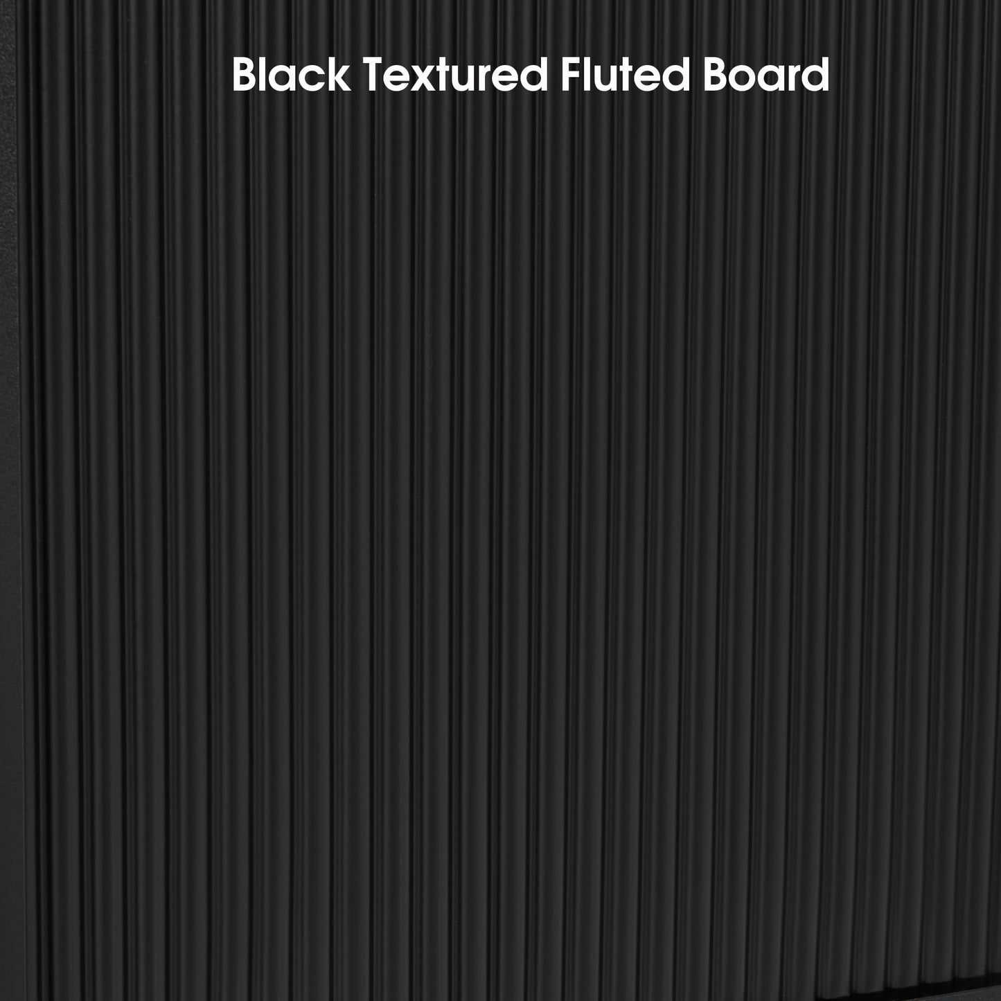 BarberPub Fluted Barber Station for Storage, Modern Beauty Salon Cabinet with Drawer & Open Space, SPA Freestanding Organizer 3161 (Black)