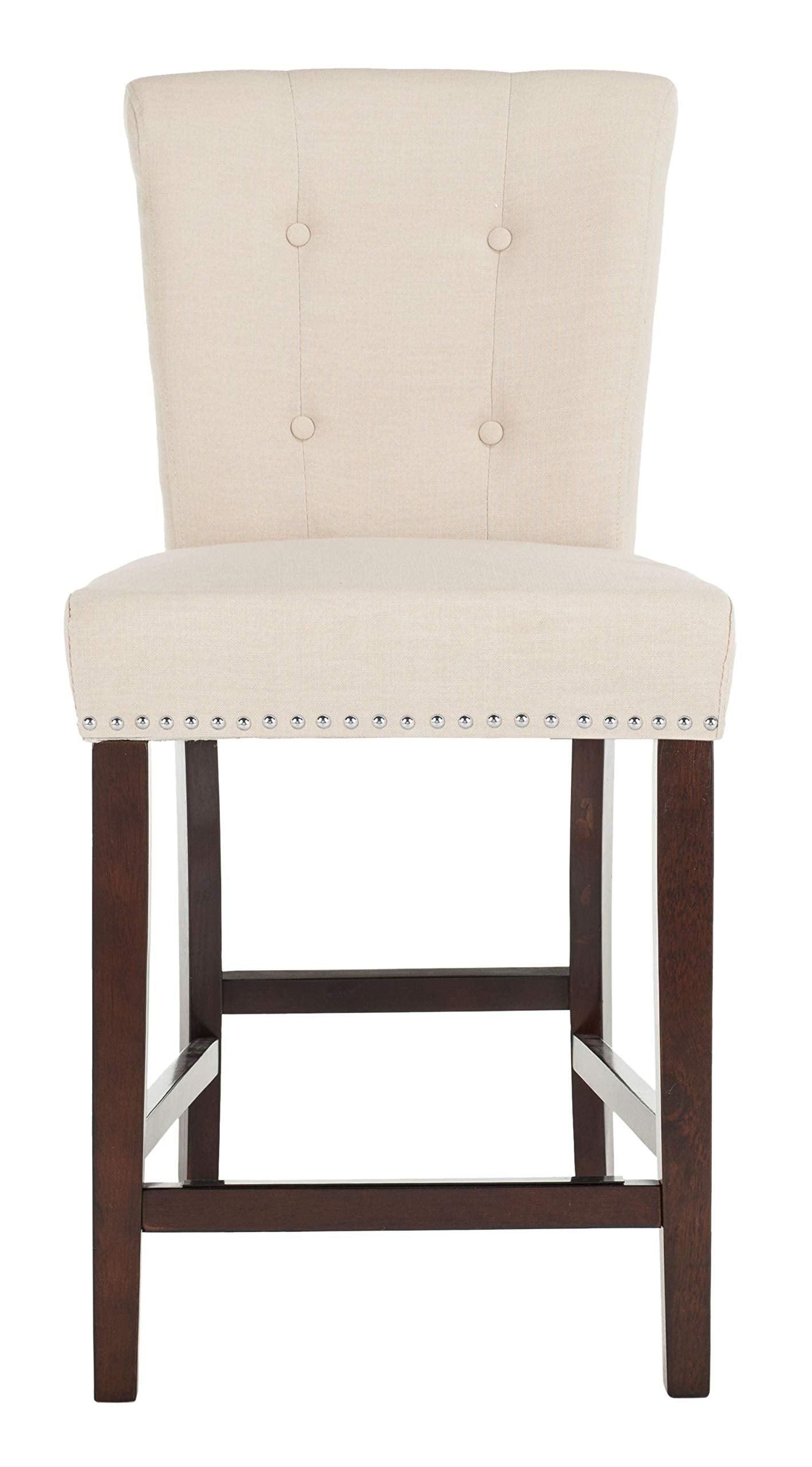 Safavieh Taylor Counter Stool, Beige/Espresso