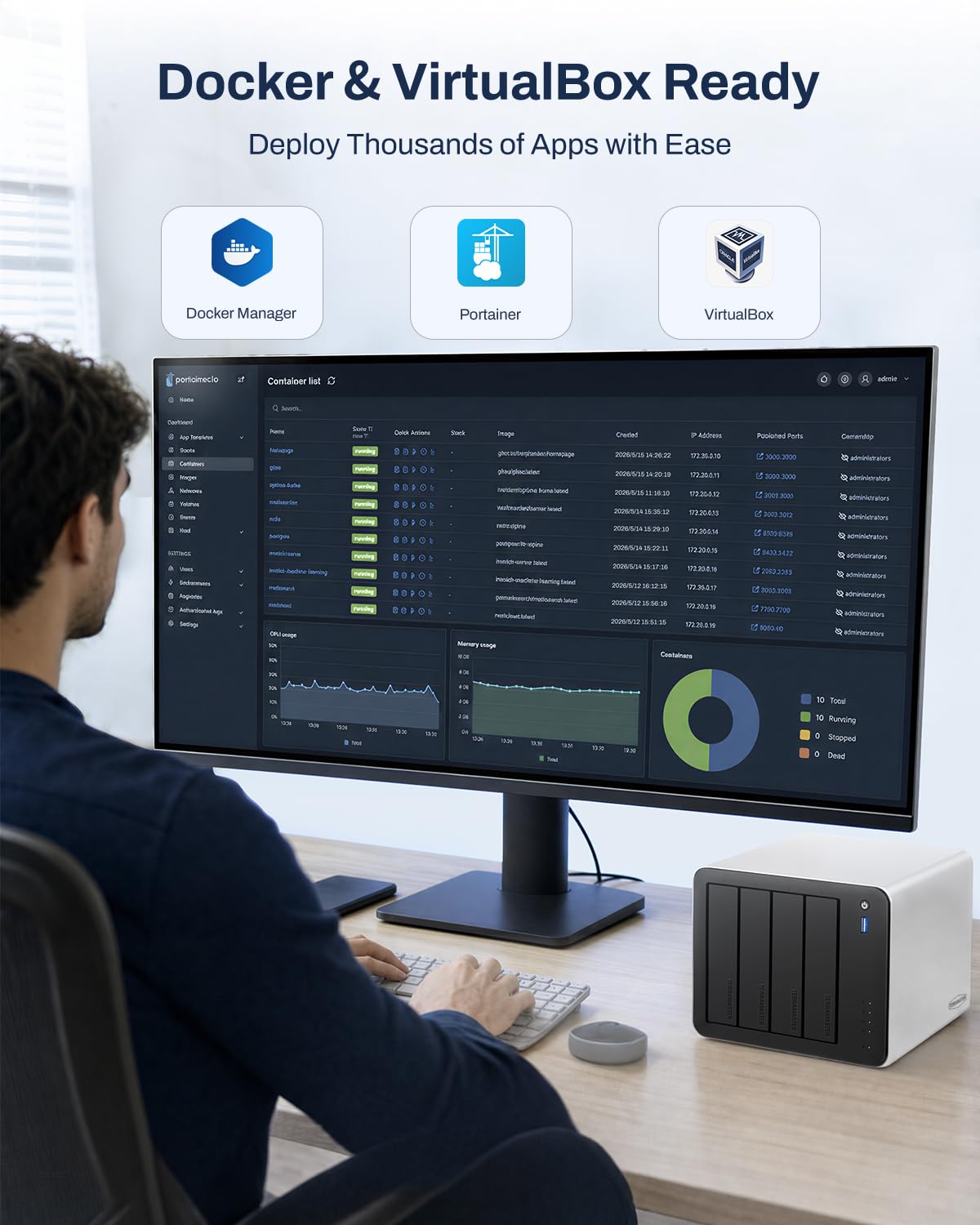 TERRAMASTER F4-425 Pro NAS Storage - 4Bay, Intel N350 8-Core, 16GB DDR5, 5GbE LAN x 2, M.2 Slot x 3, AI-Native OS TOS 7, OpenClaw Supported, Network Attached Storage for Multimedia and VM (Diskless)