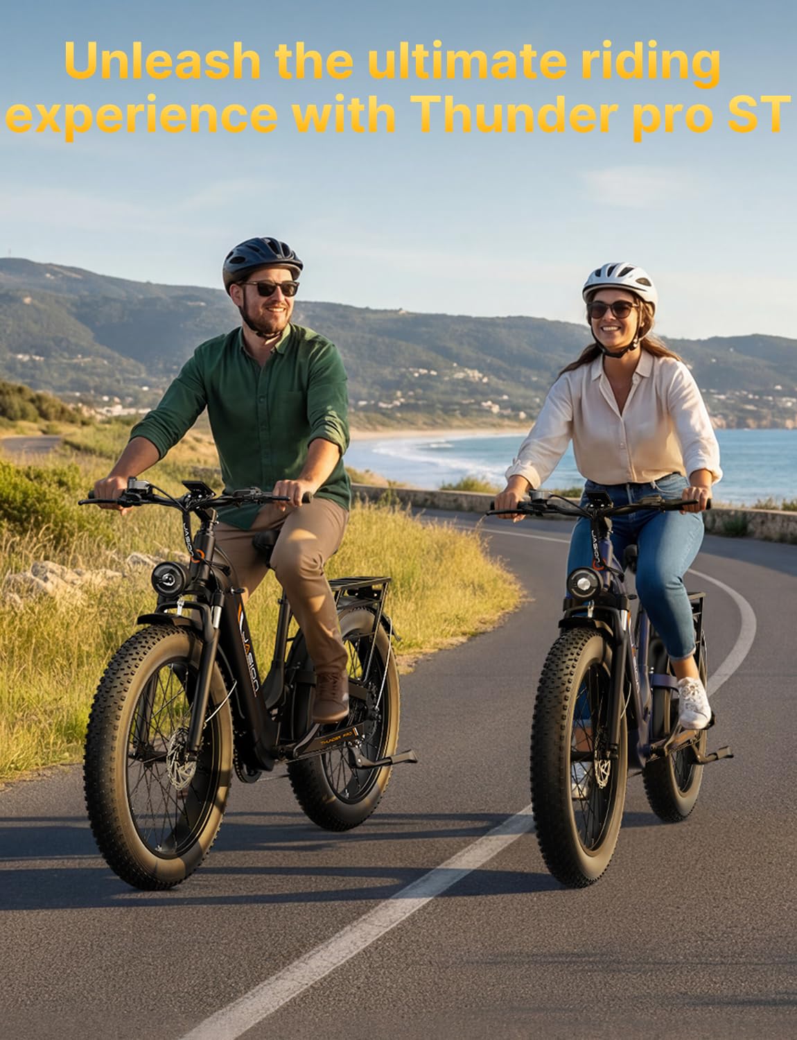 Jasion Thunder Pro ST Electric Bike,2000W Peak Ebikes for Adults,26''Fat Tire Best Ebike for Men,90 Miles with 1040Wh Removable Battery,35+MPH Max Speed Bicycles,500LB Capacity
