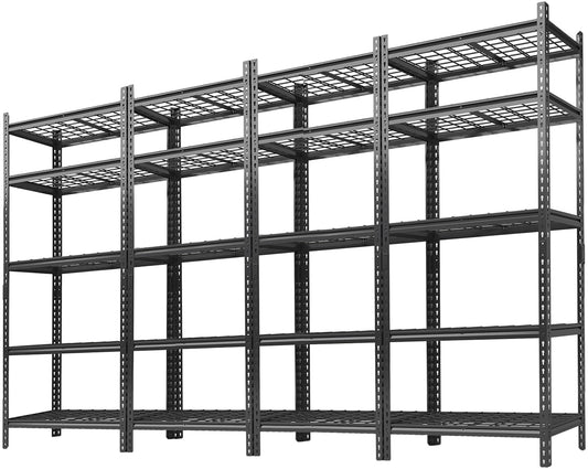 Garage Shelving 2200 LBS Storage Shelves Adjustable Metal Shelving Unit Heavy Duty 5 Tier Metal Shelves for Garage Kitchen Pantry Warehouse Basement, 36" W × 16" D × 72" H, 4 Pack