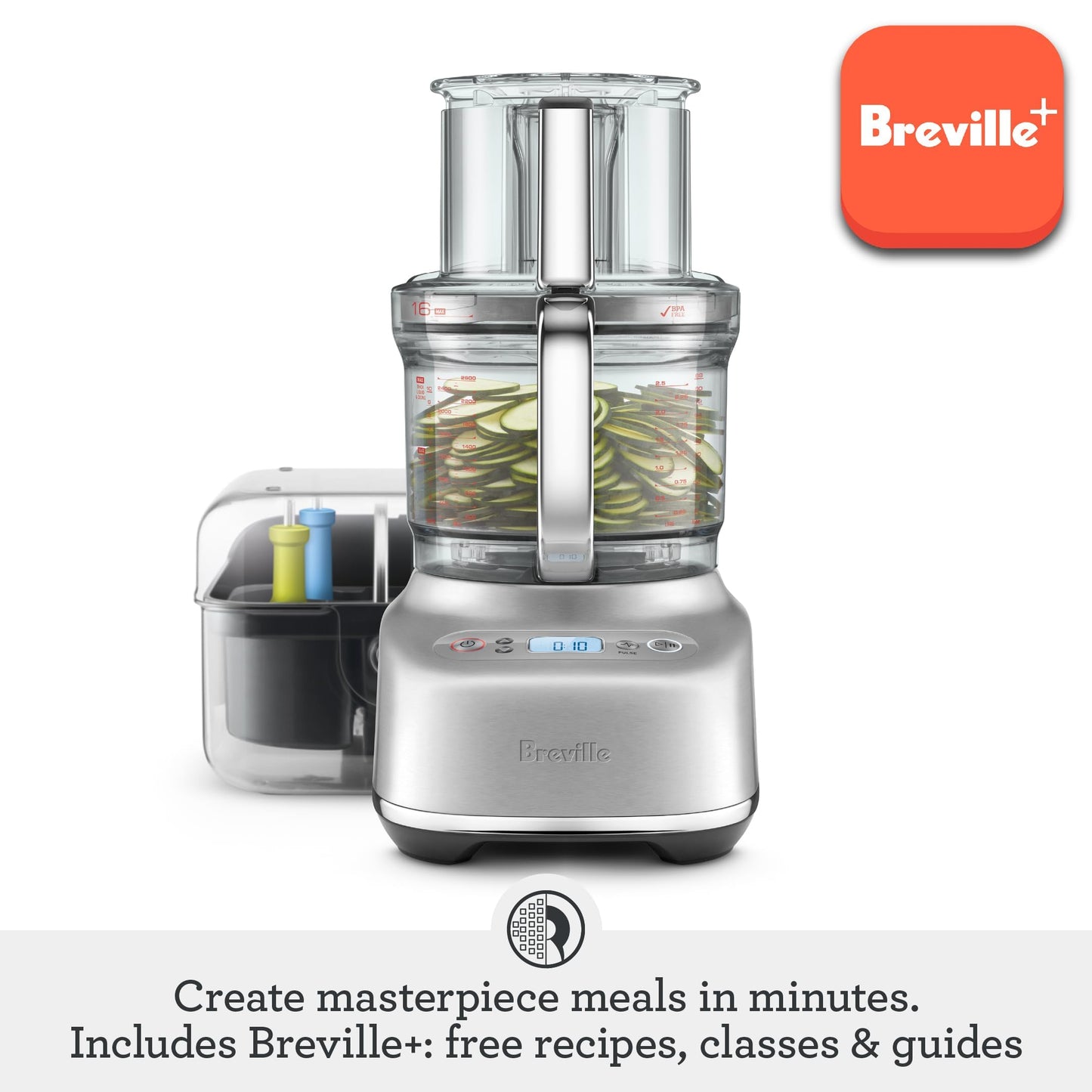 Breville BFP810 Sous Chef 16 Cup Food Processor, Large, Damson Blue