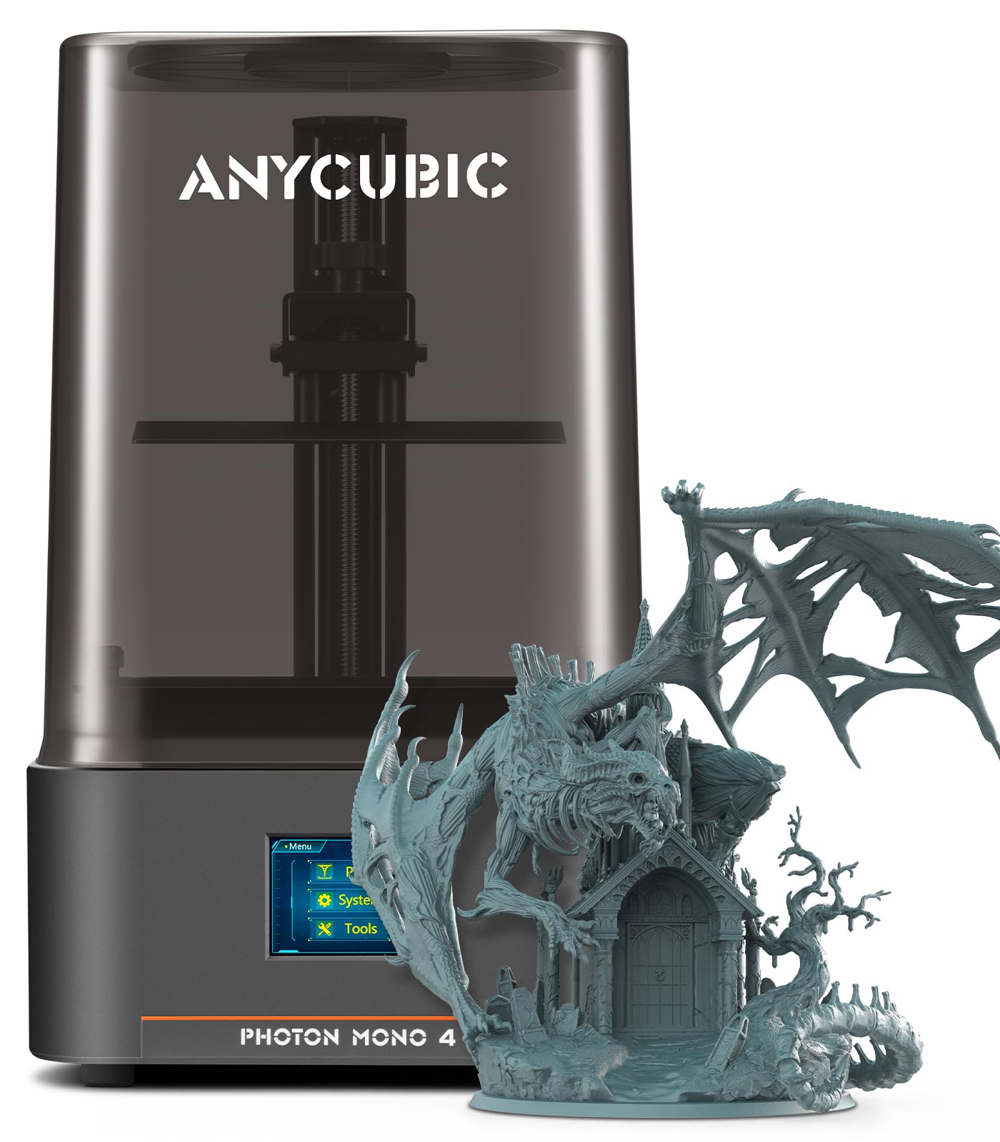 ANYCUBIC Photon Mono 4 10K Resin 3D Printer, 7'' HD Mono LCD Screen, Power Off Resume, Upgraded Light Source, Print Volume 6.04'' x 3.43'' x 6.49''