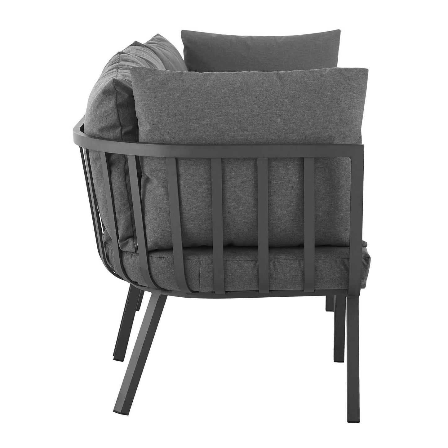 Modway Riverside Outdoor Furniture, 3-Piece Set, Gray Charcoal