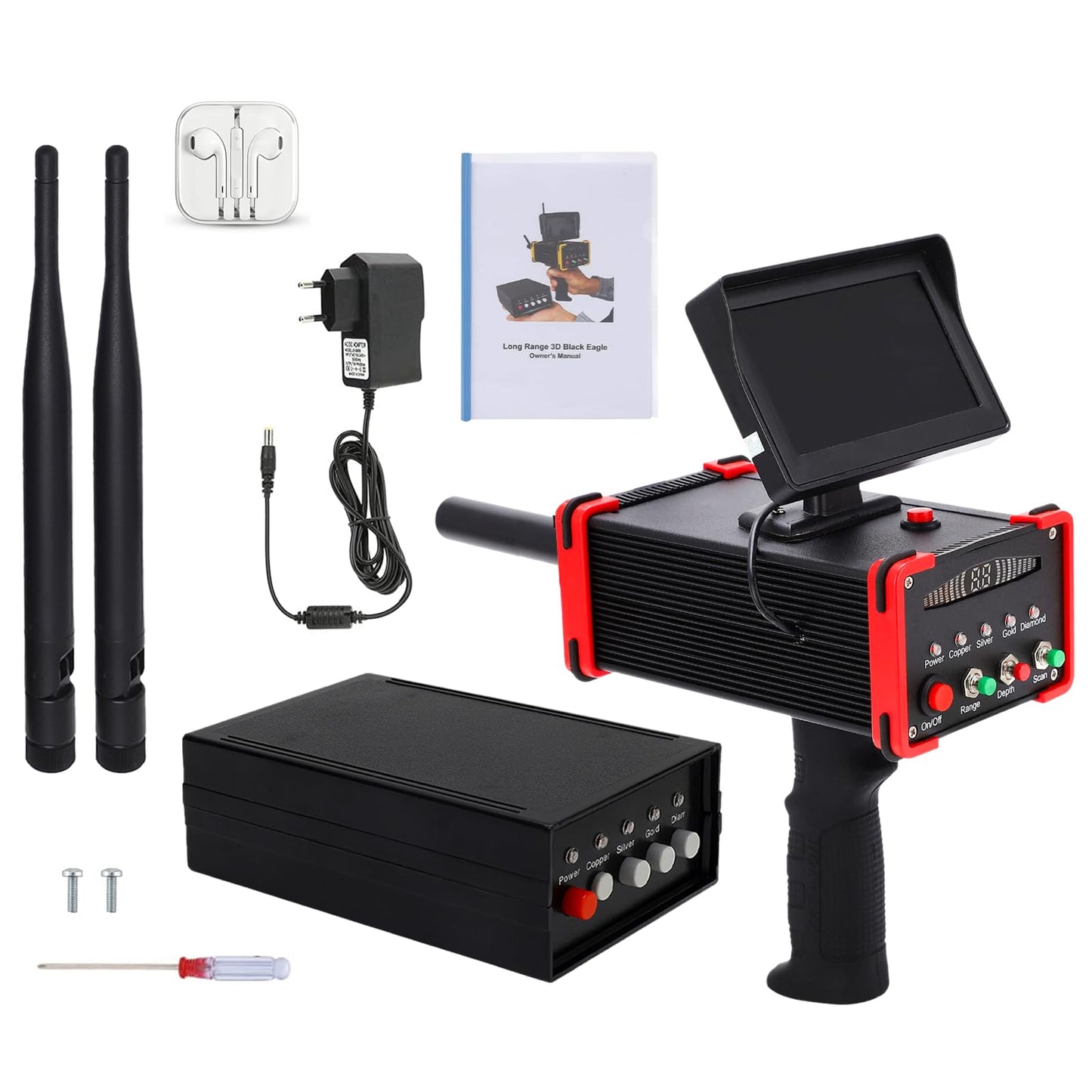 Chazcool Underground Metal Detector, Metal Detector, Professional Metal Scanner with High Definition Screen for Gold Silver Copper Gold Finder