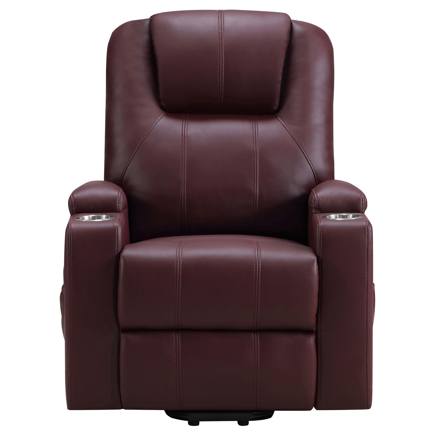 Coaster Home Furnishings Armstrong Upholstered Power Lift Massage Recliner Wine Red