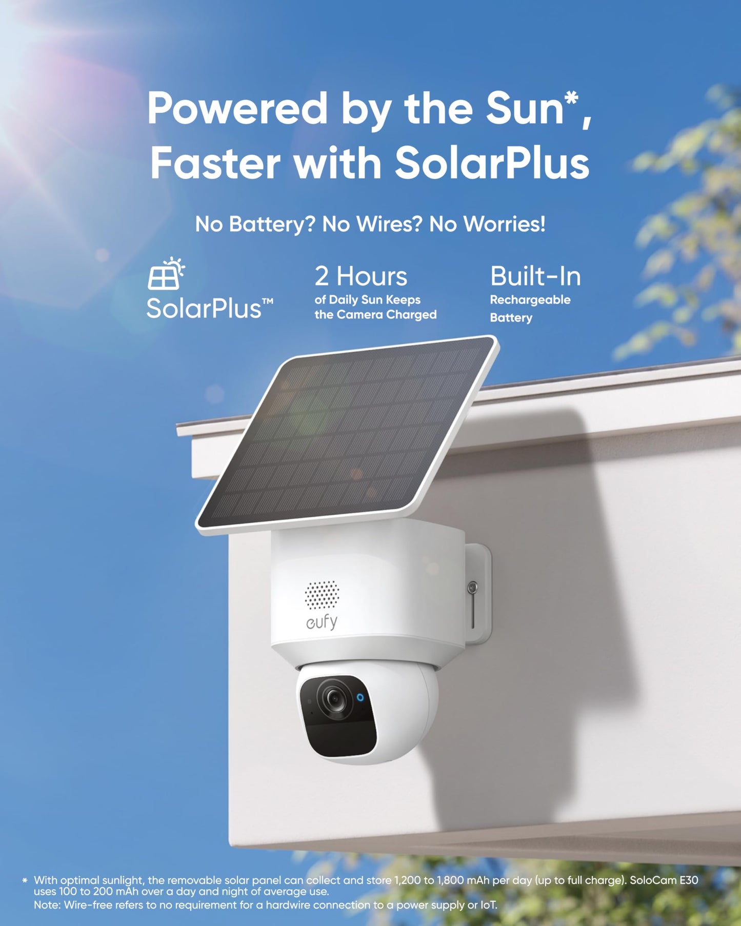 eufy Security SoloCam E30, 2-Cam Pack Kit, Security Cameras Wireless Outdoor, Solar Camera Outdoor Wireless, 360° Pan, AI Tracking, 2K Clarity, No Monthly Fee, Built-in Local Storage (Up to 16TB)