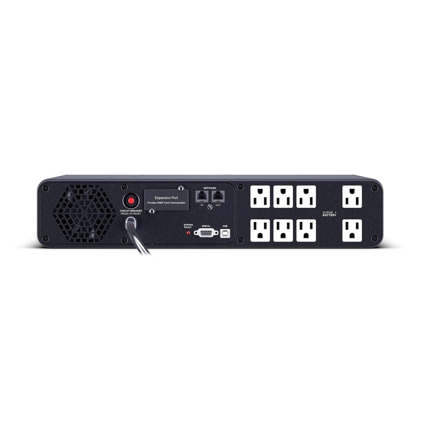 CyberPower CP1500PFCRM2U PFC Sinewave UPS Battery Backup and Surge Protector, 1500VA/1000W, 8 Outlets, AVR, Short Depth 2U Rackmount, UL Certified