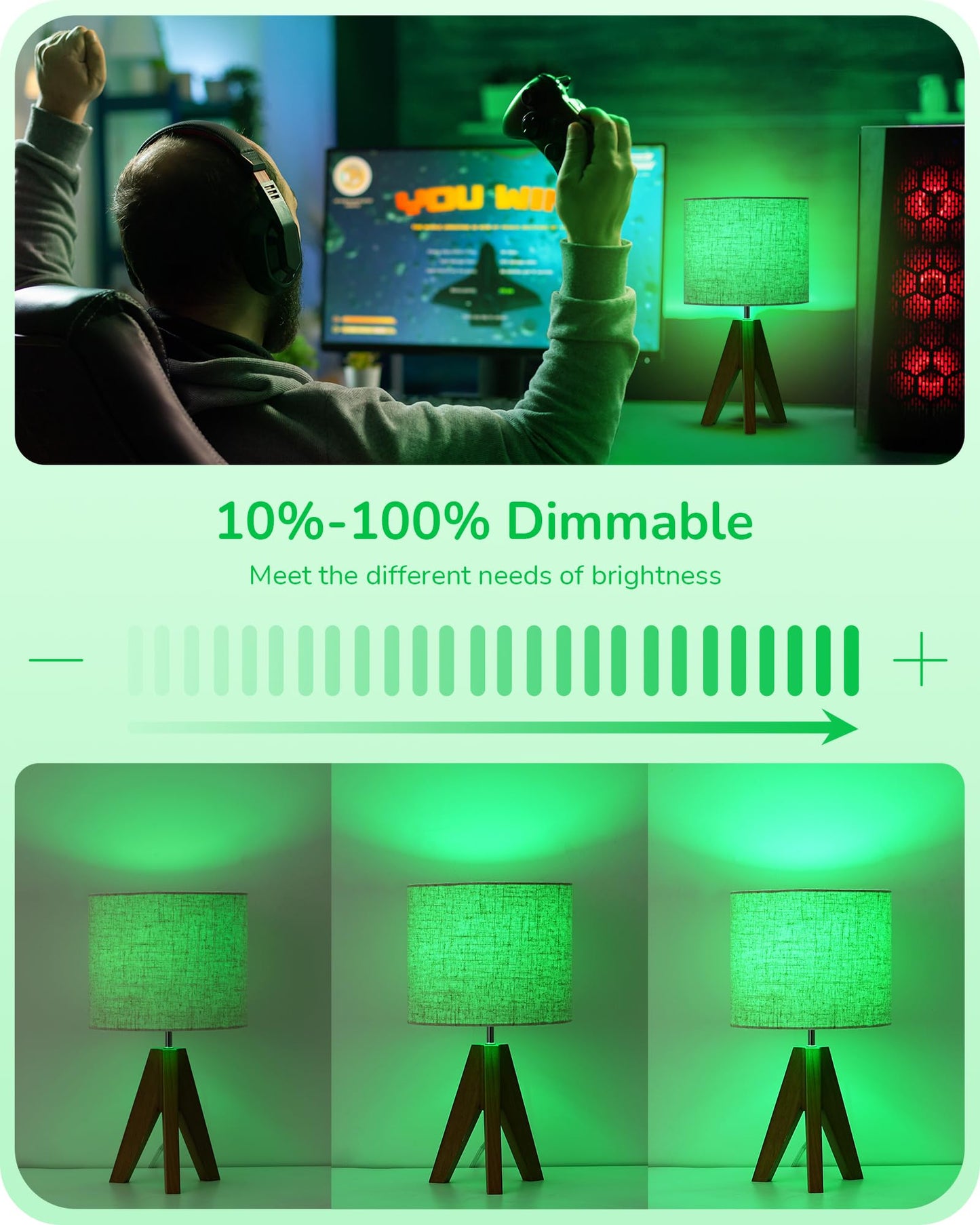 EDISHINE LED Candelabra Bulbs, Green, 60W Equivalent, Dimmable, Vintage Candle Light, Model HDCC35G, 6 Pack