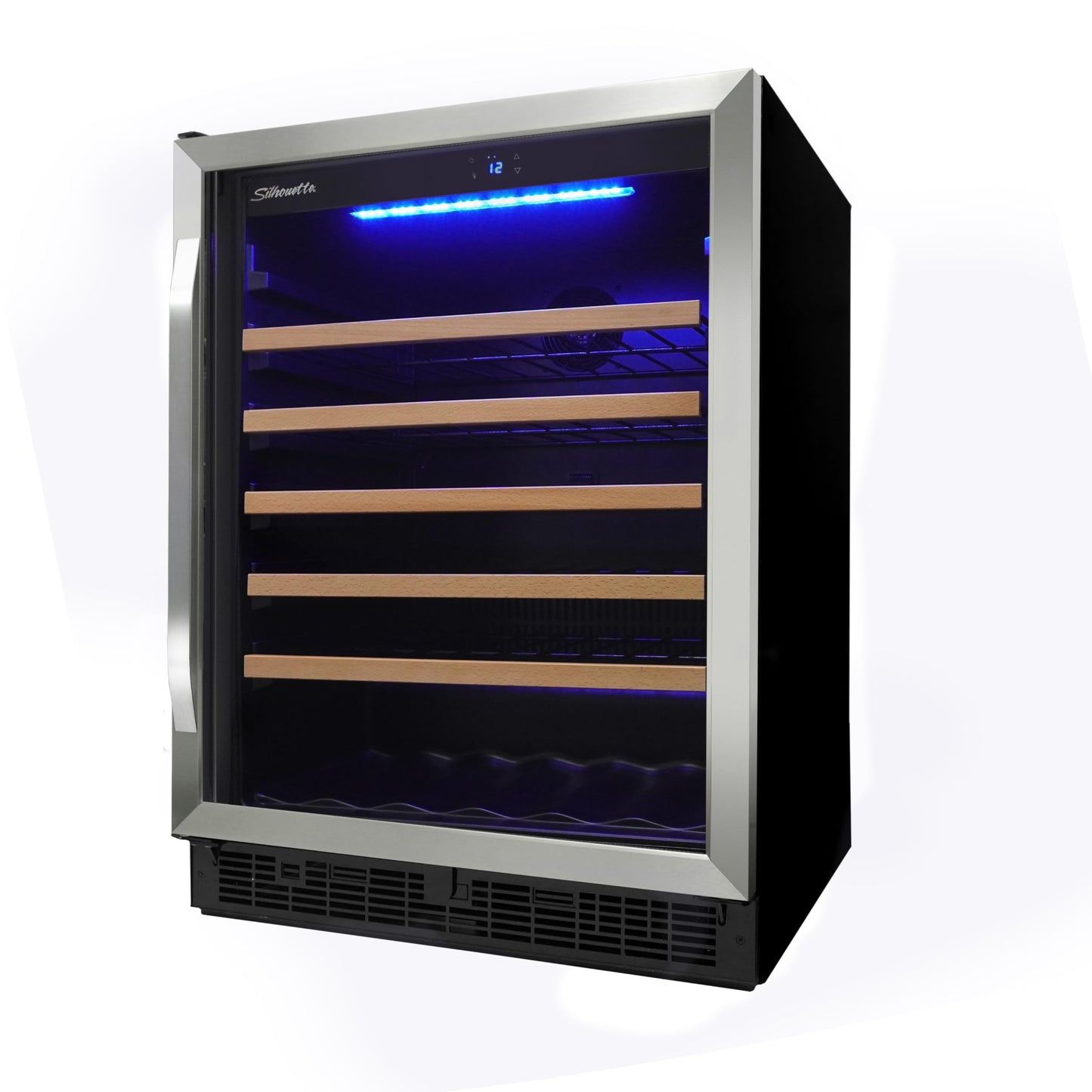 Danby Silhouette SWC057D1BSS Built In Wine Cooler, Under Counter Wine Chiller In Stainless Steel Look - For Kitchen, Home Bar