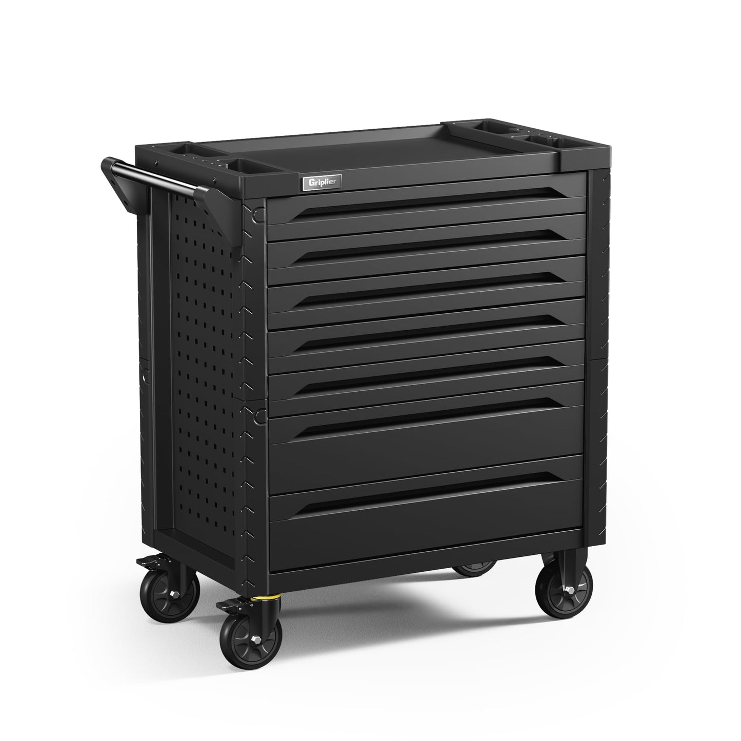 Griplier 7-Drawer Rolling Tool Chest,34.2W x 18.1D x 37.4H inches,Tool Storage Cabinet with Brake Wheels,Lock & Key for Garage, Warehouse,Repair Shop,Workshop(7 Drawers)