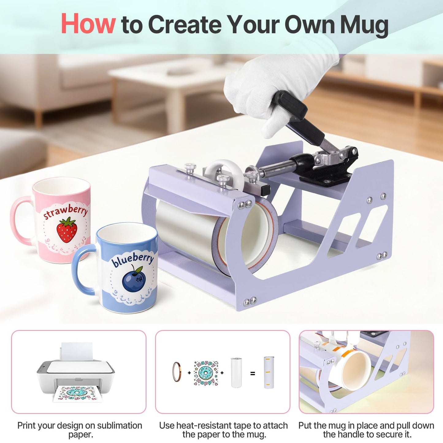 Slendor Heat Press Machine 12x15 inch, 5 in 1 360-Degree Swing Away Digital T Shirt Pressing Machine Multifunction Heat Transfer Sublimation Combo for T Shirts Mugs Hat Plate Cap