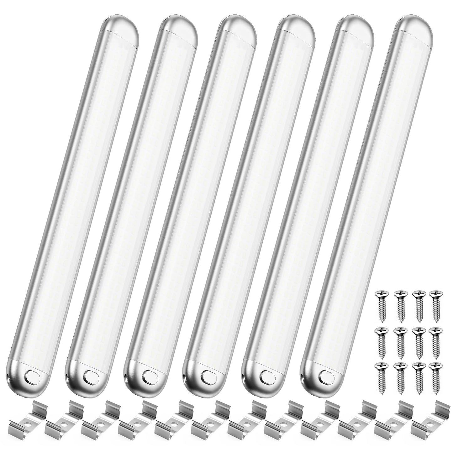 SEALIGHT 12V LED Interior Light Bar 1500LM 8W White Light Strip Pack of 6