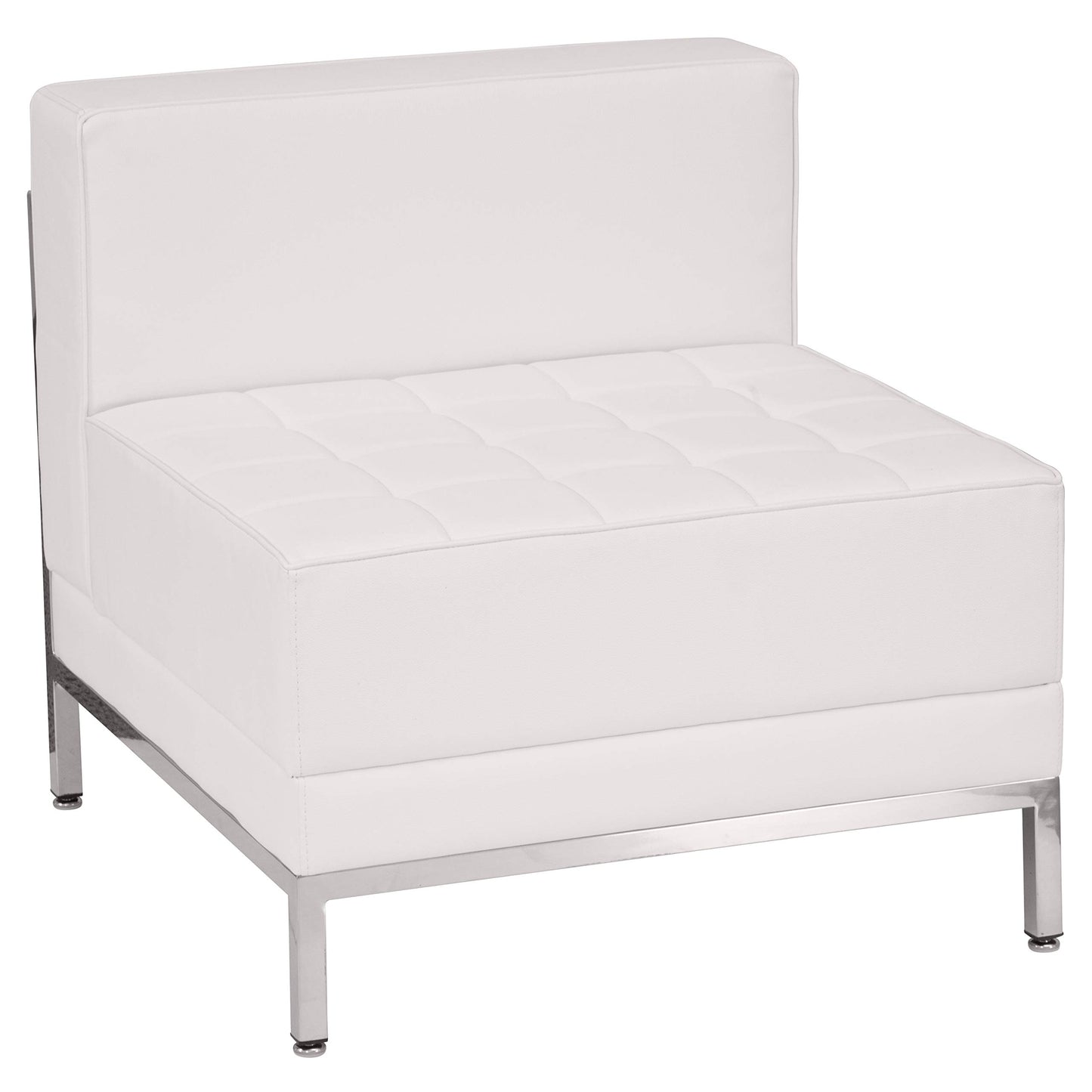 Flash Furniture HERCULES Imagination Series Contemporary White LeatherSoft Middle Chair