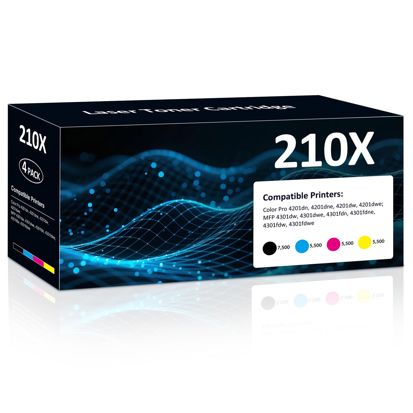 Aililiya 210X Toner Cartridges for hp 210X 210A Toner Cartridges 4 Pack Compatible with HP Color Laser Jet Pro MFP 4301fdw for Color Pro 4201dw 4201dn MFP 4301fdn 4301fdw 4301dw 4301 fdw Printer
