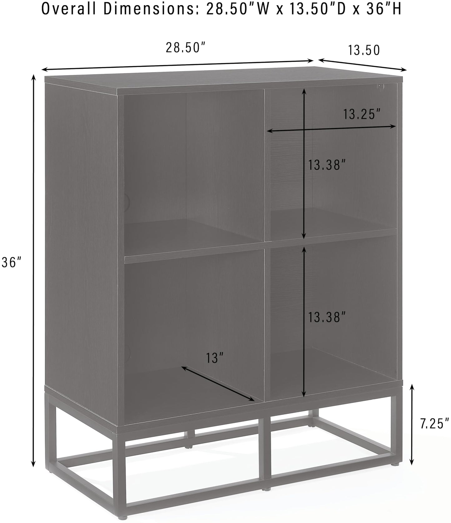 Crosley Furniture Enzo Record Storage Cube Bookcase, Vinyl Records Holder and Player Stand, Black