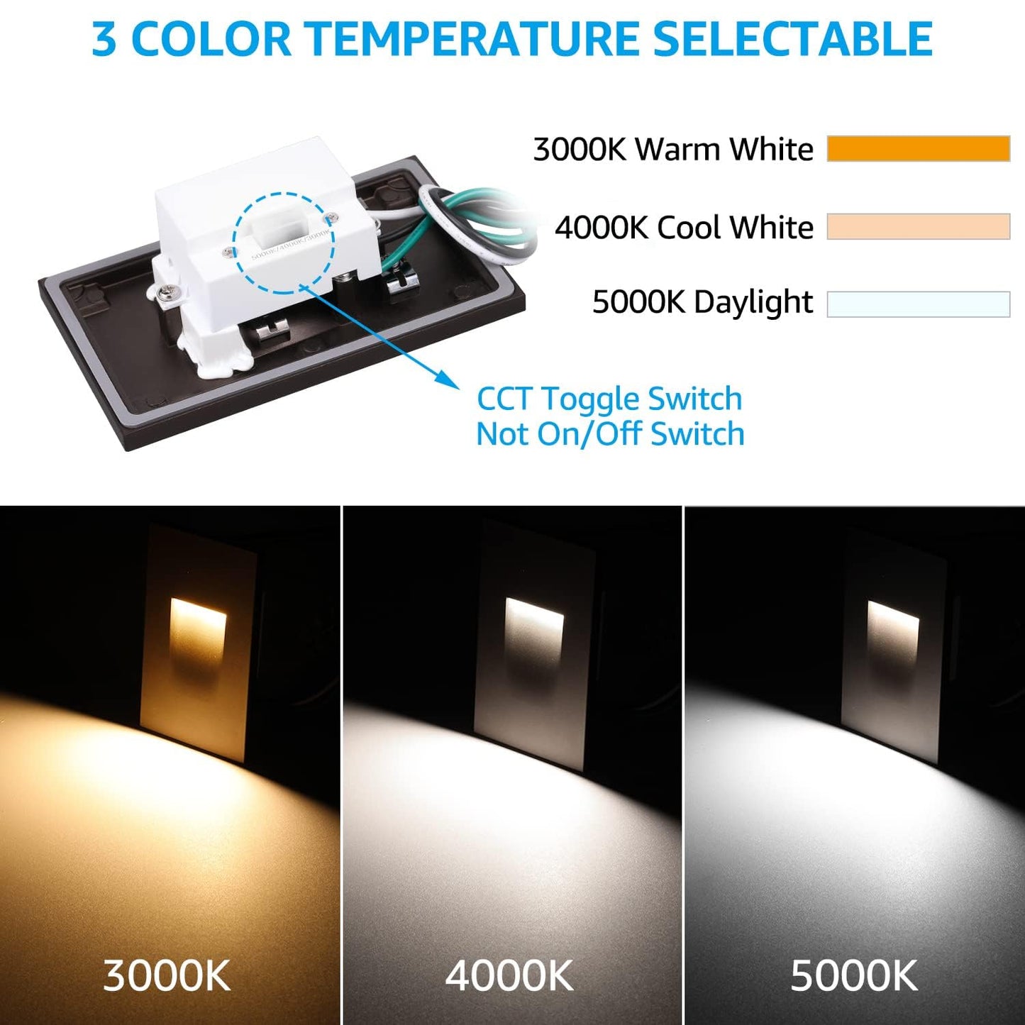 LEONLITE LED Step Lights, Dimmable 3.5W, 110lm, Aluminum, 3000K Warm White, 2.88 Inch, Bronze, Pack of