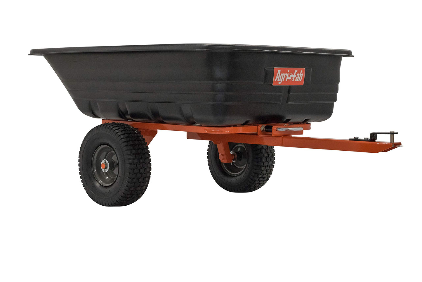 Agri-Fab Tow Behind Poly Dump Swivel Cart for Lawn Tractors and Mowers, 700 lb Capacity, 12 Cu Ft Utility Trailer