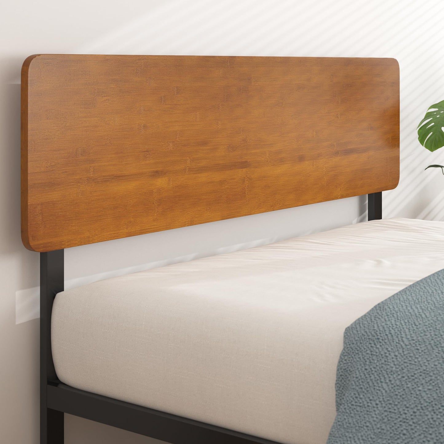 ZINUS Olivia Metal and Wood Platform Bed Frame / No Box Spring Needed / Wood Slat Support / Easy Assembly, Full