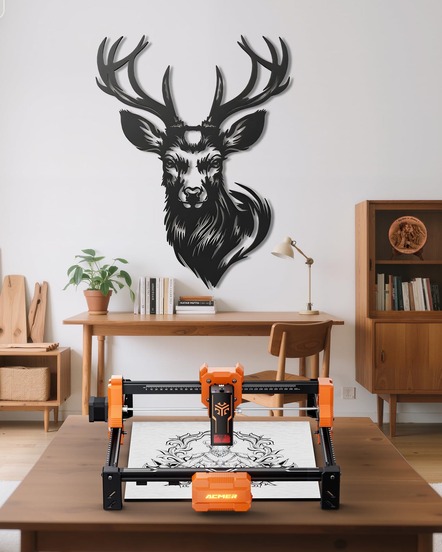 Laser Engraver, ACMER S2 12W (12,000mW) Laser Cutter Machine, 72W Output, 0.01mm Precision, 300x300mm Area, 10000mm/min Speed, for Wood, Metal, Leather, Acrylic, DIY & Education