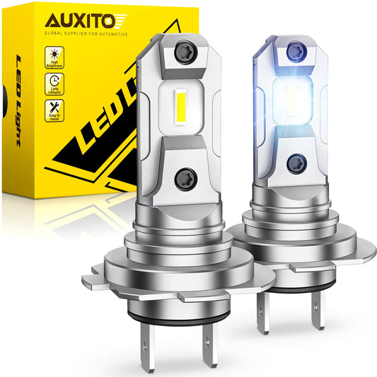 AUXITO H7 LED Fog Light Bulbs, 6500K Cool White, Easy Plug-N-Play, Pack of 2