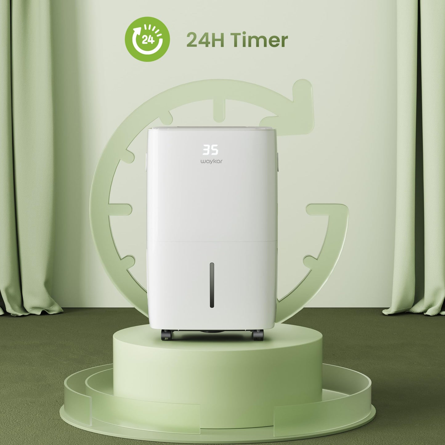 Waykar 130 Pints 6,500 Sq. Ft Dehumidifier with Drain Hose for Commercial and Industrial Large Rooms, Warehouses, Storages, Home, Basements and Bedroom with 2.04 Gal Water Tank