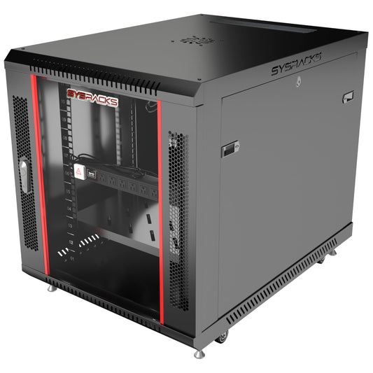 12U Server Rack Cabinet 35" Deep, Deployment-Ready Network Rack Enclosure with PDU, Fan & Shelf, Rolling IT Cabinet for Installers, AV Systems & Infrastructure