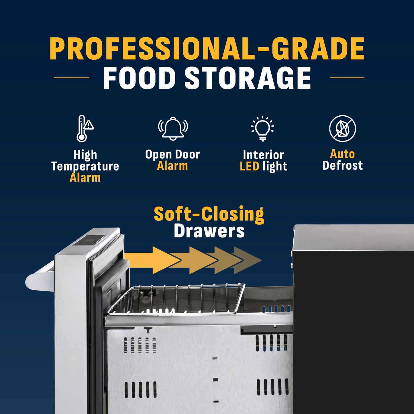NewAir 24” Dual Zone Outdoor Beverage Fridge and Freezer | Freestanding or Built-In Under counter Refrigerator for Outside Patio | Dual Drawers that Refrigerate and Freeze | Stainless Steel