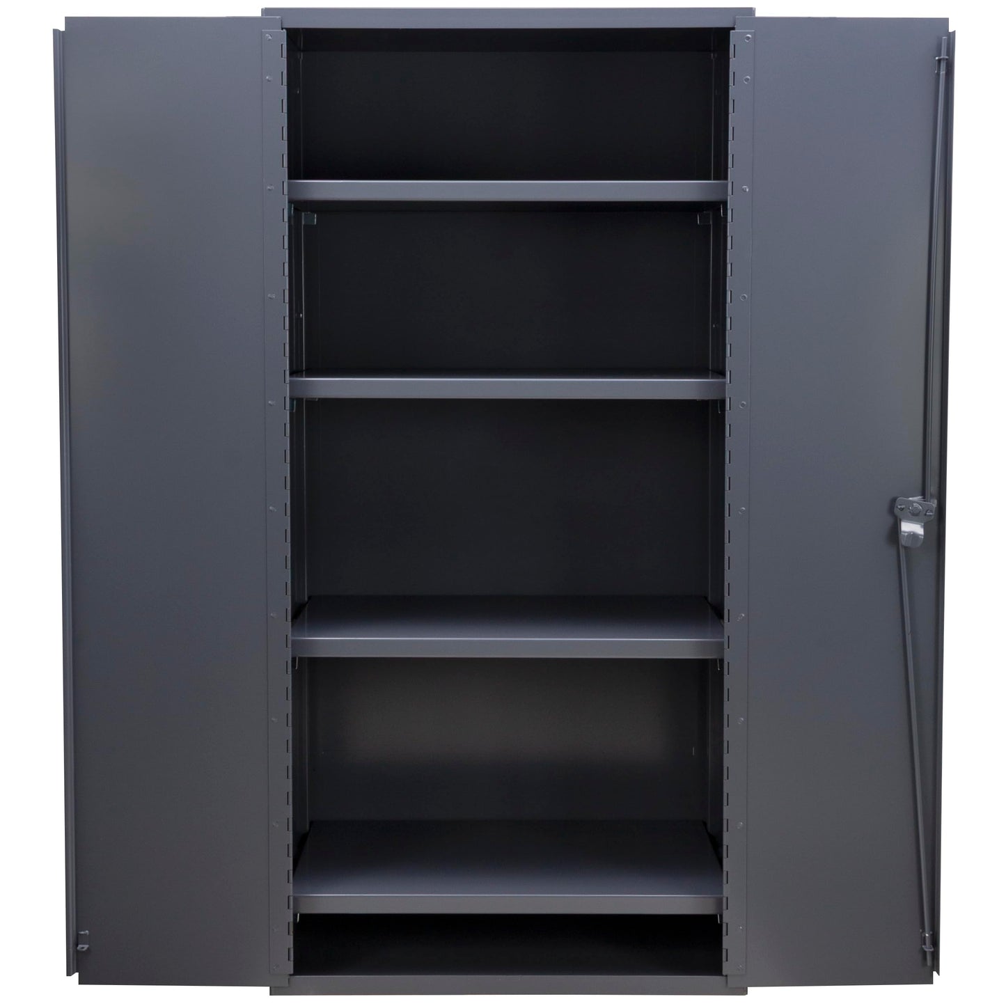 Jamco Extra Heavy Duty Steel Storage Cabinet with Solid Lockable Doors, 14-Gauge All-Welded Metal Cabinet, 4 Adjustable Shelves, 7,200 lbs Capacity, 24" D x 36" W x 74" H, Gray