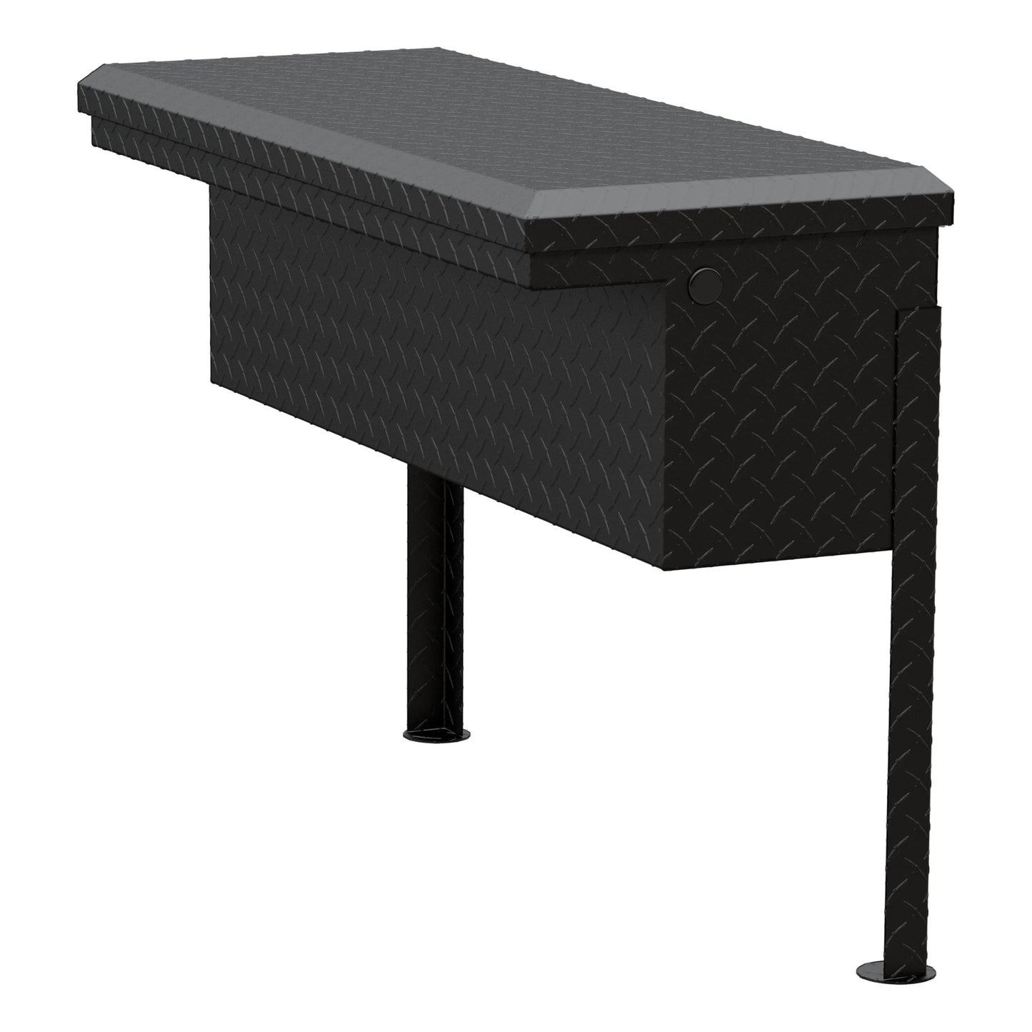 UWS EC30363 36-Inch Matte Black Heavy-Wall Aluminum Truck Side Tool Box with Low Profile, RigidCore Lid